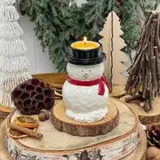 Snowdrift Snowman Tealight Holder