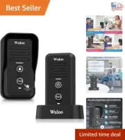 Wireless Intercom Doorbell Chime with 1/2 Mile Range - Waterproof & Rechargeable