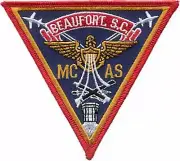 4" USMC MARINE CORPS MCAS BEAUFORT SOUTH CAROLINA TRIANGLE EMBROIDERED PATCH