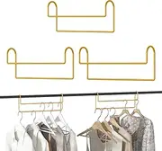 NOAEOU 3 Pack Space Saving Hangers Magic Hanger for Sorting Clothes Storage Metal Sturdy Smart Hangers for Heavy Duty Closet Organizers (Gold, 12 in)
