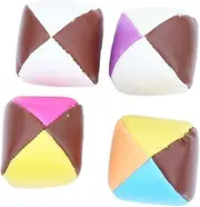 Totority Kids Juggling Beanbags Set 4pcs Leather Juggle Toys Great for Kids Parties Play Random Color