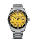 CITIZEN Men Analog Eco-Drive Casual Watch Classic Dress Gold color Dial Waterpro