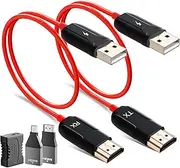 Wireless HDMI Transmitter and Receiver,Full HD 1080P HDMI Extender(60CM),Support 2.4/5GHz Wireless Mirror Screen for Streaming Video/Audio/PC to HDTV/Projector