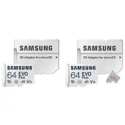 Samsung 64GB EVO Plus UHS-I microSDXC Memory Card with SD Adapter 2 Pack
