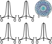 4 Pack Plate Stands For Display, Plate Holder 6 Inch, Picture Frame Stand of Met