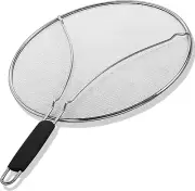 Splatter Screen for Frying Pan - 13 Inch Stainless Steel Grease Splatter Guard -