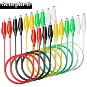 Dual Alligator Clips Electrical Test Leads Double Ended Crocodile Clips Jumpers