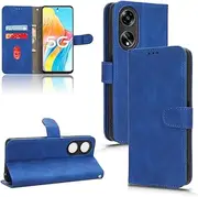 Compatible with Oppo A78 5G Flip Wallet Cover,Compatible with Oppo A58 5G Kickstand Magnetic Closure Blue