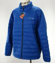 COLUMBIA Mens POWDER LITE Jacket XXL Bright Indigo Blue Insulated Quilted NWT