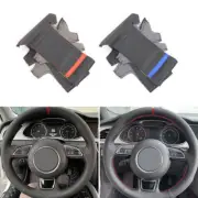 DIY Leather Steering Wheel Cover For Audi A1 8X A3 8V A4 B8 A5 8T A6 C7 A7 G8 A8 (for: Audi)