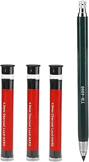Joyzan 4mm Metal Mechanical Pencil Set, Artist Drafting Automatic Pencil Portable Erasable Charcoal Draft Pen Art Making Writing Drawing Clutch Painting Sketching Graffiti School Shading Craft Refills