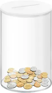 Money Box Acrylic Money Tin Transparent Money Saving Box Cylinder Savings Box wi