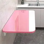 Wall Mounted Foldable Desk for Home Office and Kitchen Pink 120x50 Size