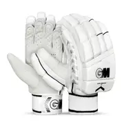 GM ICON Original L.E Lightweight Cricket Batting Gloves with English Pittard Leather Palm for Men Left Handed - Ergonomically Designed - Highest Protection - Utmost Comfort - Colour : White/Black