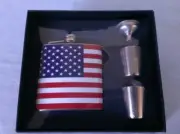 6oz. Hip Flask, 2 Cups & Funnel in a gift box