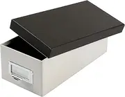 Oxford Index Card Storage Box, 3" x 5", Marble White/Black (406350)