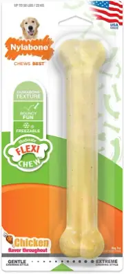 Nylabone Flexichew Chicken Bone Chew Toy on Card, Giant Size Name:1 Count (Pa...