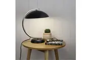 Oriel Lighting DECO Table Lamp Black Brushed Chrome