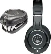 Audio-Technica ATH-M40x Monitor Headphones with SLAPPA Headphones Case Bundle