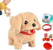 Realistic Puppy Robot, Robotic Puppy Dog Realistic, Electronic Stuffed Animal, Interactive Plush Pet Figures for Kids Adults, Walking, Barking, Tail Wagging