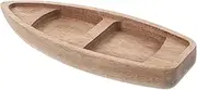 GARVALON Wooden Boat Model Row Boat Sushi Serving Tray Nautical Party Decorations Unfinished Wood Canoe Paddle Wooden Boat Paddle Unfinished Wood Boat Unfinished Wooden Canoe