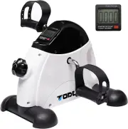 Adjustable Resistance Mini Pedal Exerciser for Legs & Arms with LCD Monitor