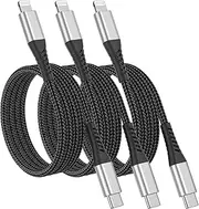 3FT USB C to Lightning Cable, 3Pack 1M iPhone PD Fast Charging USB C Cable Braided 3 Foot Cord for Apple iPhone 14 13 12 11 Pro Max Xs 8 7 6 5 Plus, iPad Air/Mini, Black