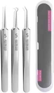 Professional Facial Blackhead Remover Tweezer, Extractor Acne Removal Kit Pimple