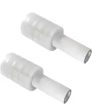 TJHypenete 2Pcs 4"x984Ft Mini Hand Stretch Wrap Rolls, Stretch Wrap for Packing, Clear Heavy Duty Stretch Film, 80Gauge Industrial Strength Shrink Wrap with Handle for Pallet Furniture Wrapping Moving