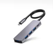 4 in Aluminum Alloy USB Hub Splitter for Type C and USB Devices Charging Dock