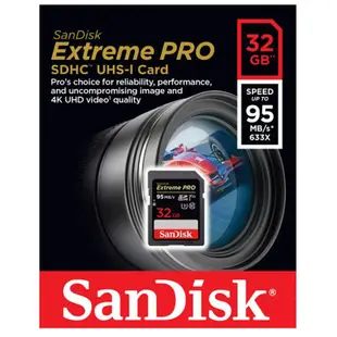 SanDisk 32G U3 95MB/s Extreme PRO SDHC V30記憶卡 蝦皮直送