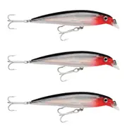 3x Rapala 14cm Saltwater X Rap Jerkbait Fishing Lures - Silver