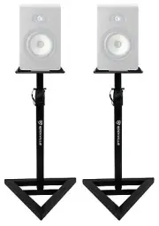 2 Rockville Adjustable Studio Monitor Speaker Stands For Focal Shape 40 Monitors