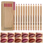 12Pcs/Box Waterproof Lip Pencil Matte Lipstick Pencil New Lip Liner Set Gifts