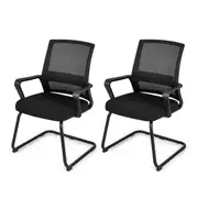 Giantex 2x Ergonomic Office Chair Conference Reception Chair w/Upholstered Seat Mesh Executive Chair