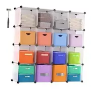 Closet Organizers and Storage Storage Organizer, PE Cube Shelf 16 Cubes White