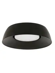 Domo 300mm 1 Light Flush Mount in Black