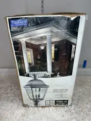 Progress Lighting Andover 3 Light Oxford Silver Outdoor Post Lantern P5487-44