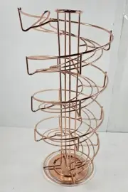Haksin Rose Gold Spiral Egg Skelter Dispenser Rack Metal Countertop 30-36 eggs