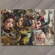 4x6" Collage Super Unusual Strange Weird Wild Tableaus Layered Fanciful Fun