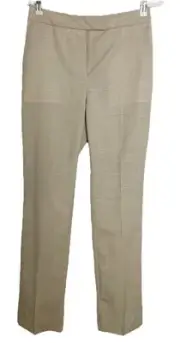 Hugo Boss Beige Stretch Virgin Wool Side Slits Pants Size US 4 NWT Career Work