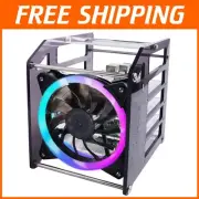 Stackable Acrylic Cluster Case with RGB LED Fan for Raspberry Pi & Jetson Nano