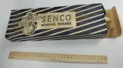 Vintage Box of SENCO SCHOOL RULERS 30 cm Wood (30 pieces) New Old Stock