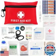 Mini First Aid Kit, 122 Piece Small First Aid Kit Designed for Family Emergen