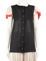 Black Short Sleeve Blouse