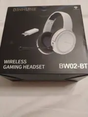 BINNUNE Wireless Gaming Headset, 2.4GHz Headphones for PS4, PS5, White