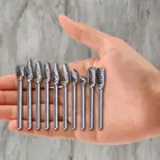 10PCS Double-Cut Tungsten Steel Carbide Rotary Burr Die Grinder Shank Bit