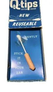 RARE Vintage Adult Novelty Gag Gift Q-tips Reusable With penis Handle Grip