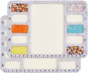 2Pcs Felt Beading Mat, Rectangle Felt Bead Design Boards with Centimeter Alphabe