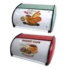 Bread Box Portable Roll Top Bread Bin for Countertop Coffee Shop Entrance